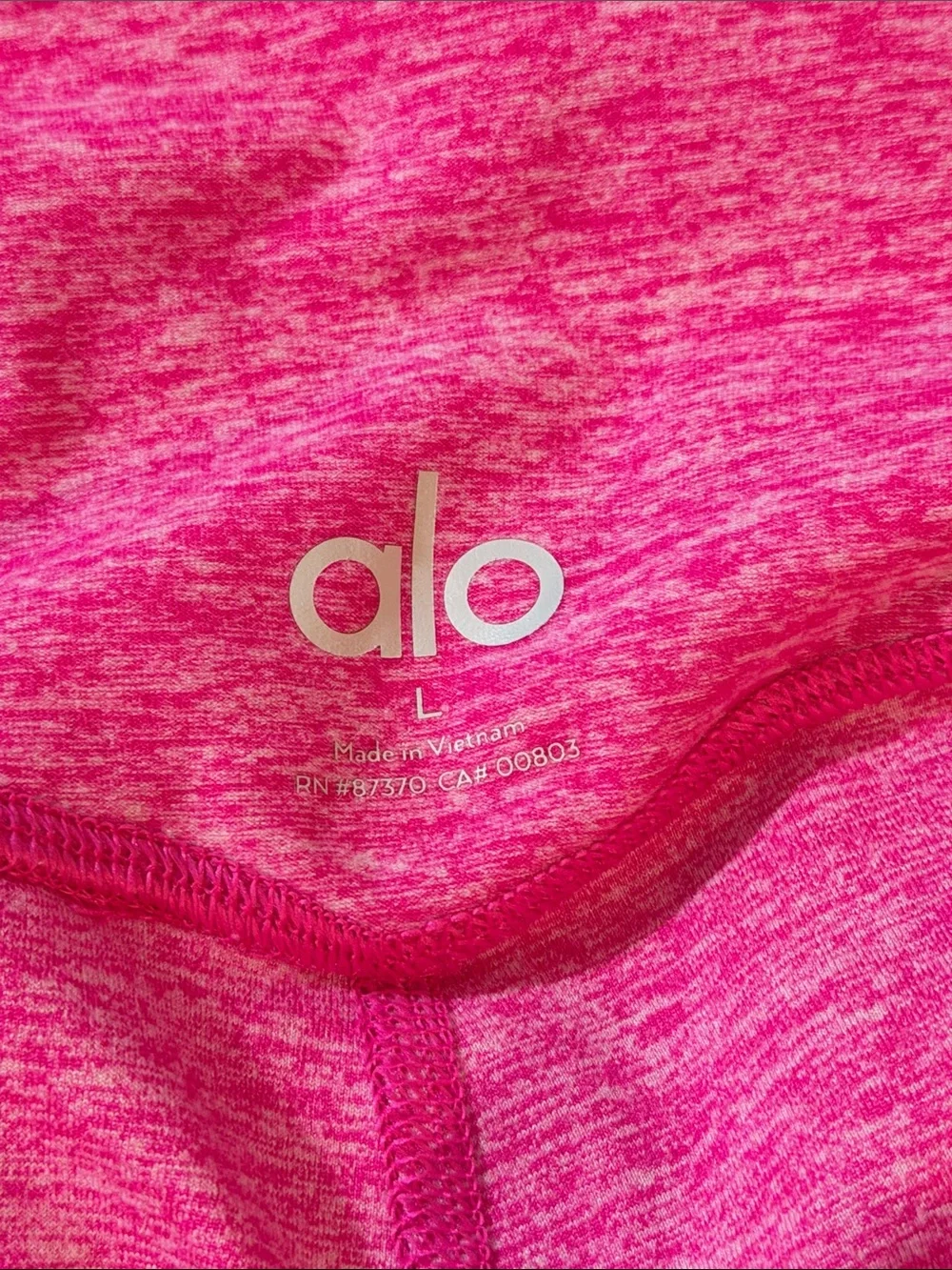 NWT ALO Yoga 7/8 Alosoft Highlight Legging in Neon Pink Heather size large